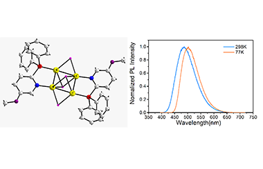 A Tetranuclear Cuprous Halide Cluster Exhibiting Efficient Blue Thermally Activated Delayed Fluorescence 2011-3197